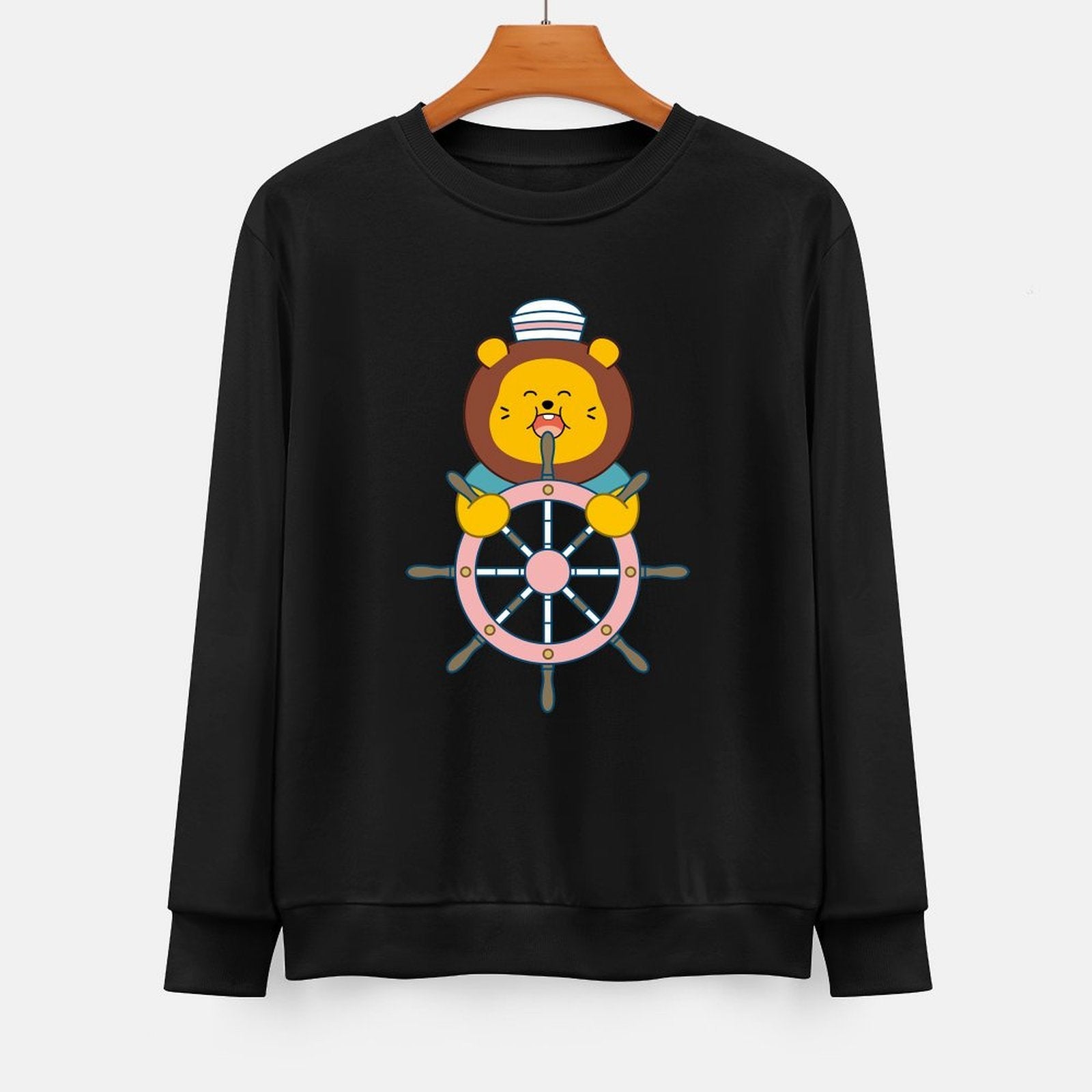 Front Patterned Long Sleeve TopBasic Classic